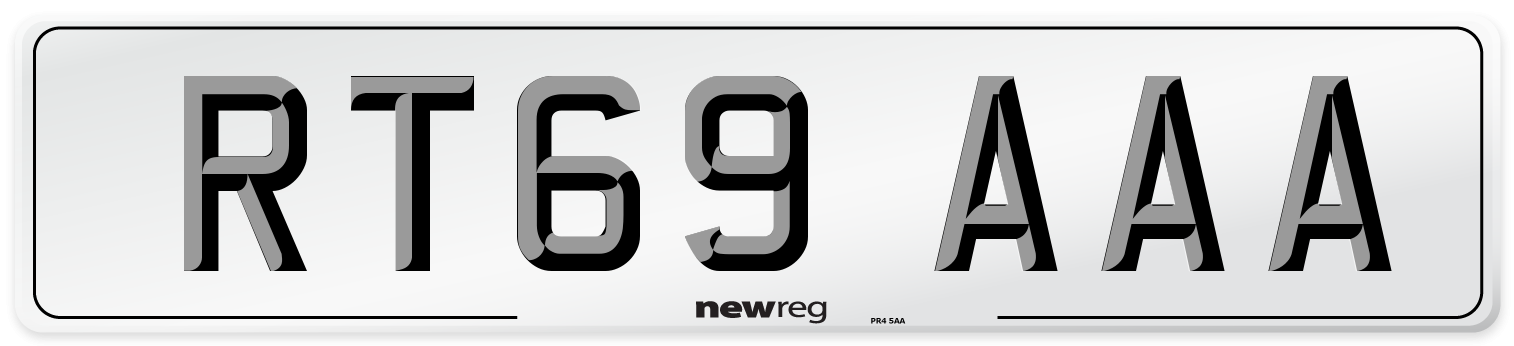 RT69 AAA Number Plate from New Reg